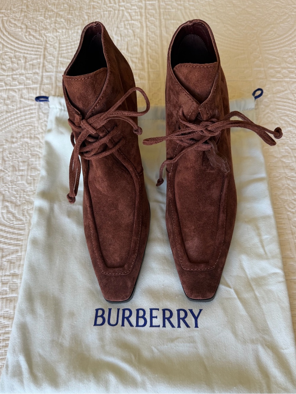 NWT Burberry Storm bootie 38 rich brown - Picture 2 of 11